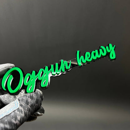 1PC Oggun heavy 3D Acrylic Badge - Car Truck Emblem Fender Sticker
