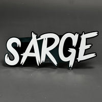 1PC SARGE 3D Acrylic Badge - Car Truck Emblem Fender Tailgate Trunk Sticker