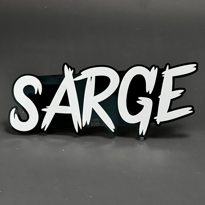 1PC SARGE 3D Acrylic Badge - Car Truck Emblem Fender Tailgate Trunk Sticker