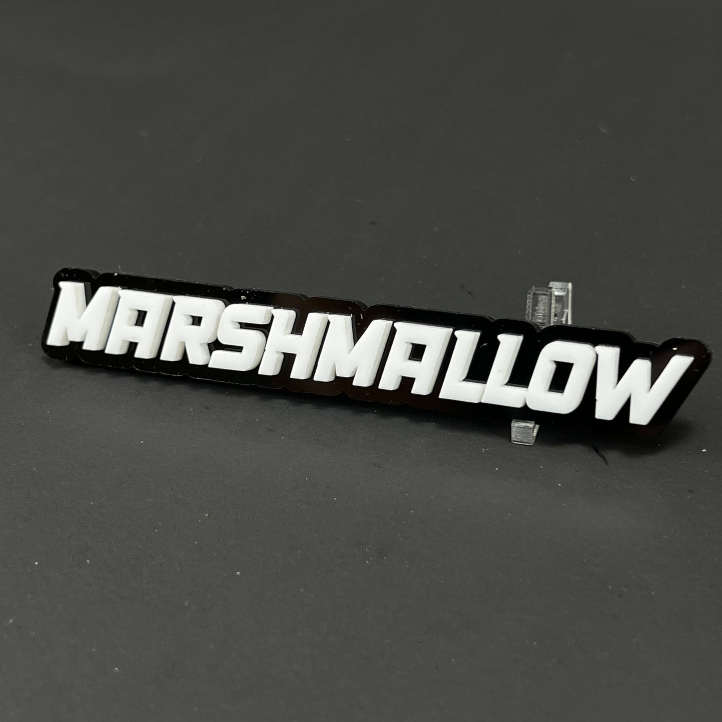 1PC MARSHMALLOW 3D Acrylic Badge - Car Truck Emblem Fender Sticker