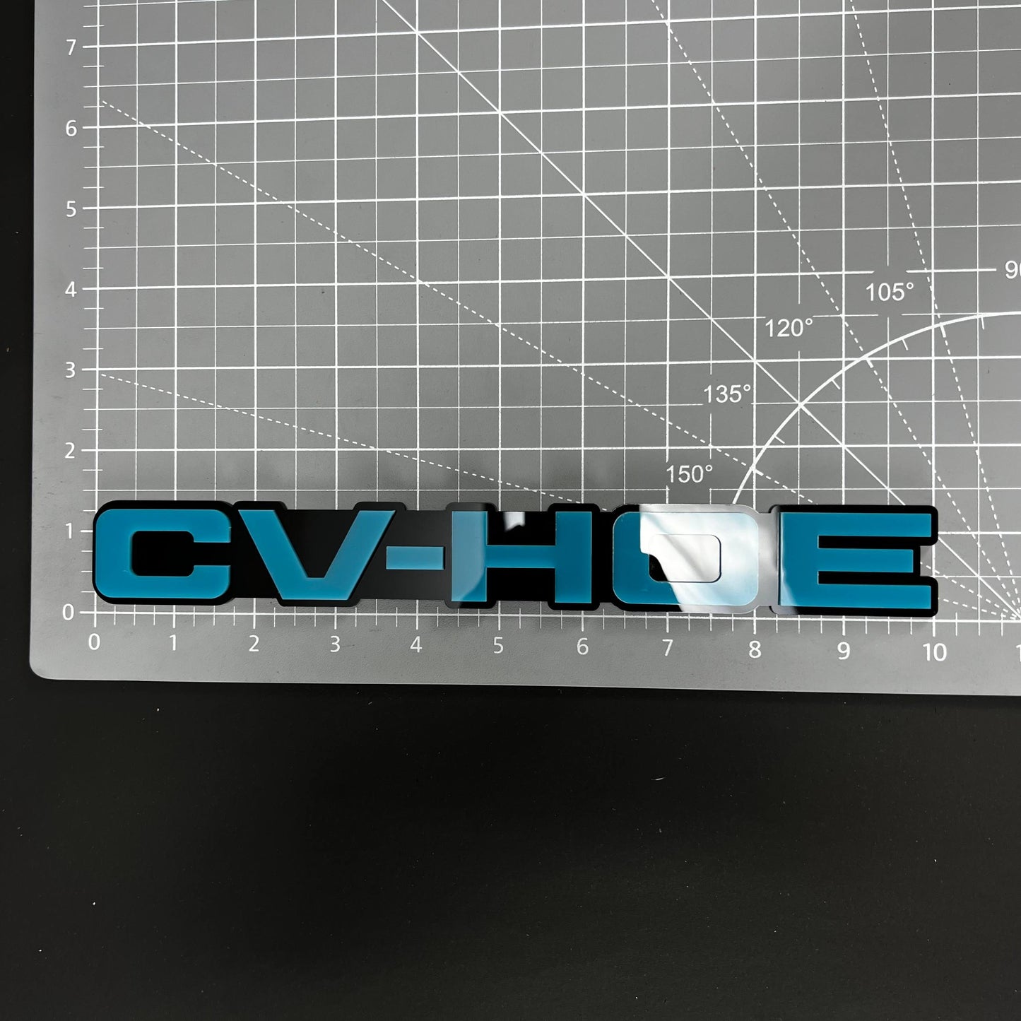 1PC CV-HOE 3D Acrylic Badge - Car Truck Emblem Fender Tailgate Trunk Sticker