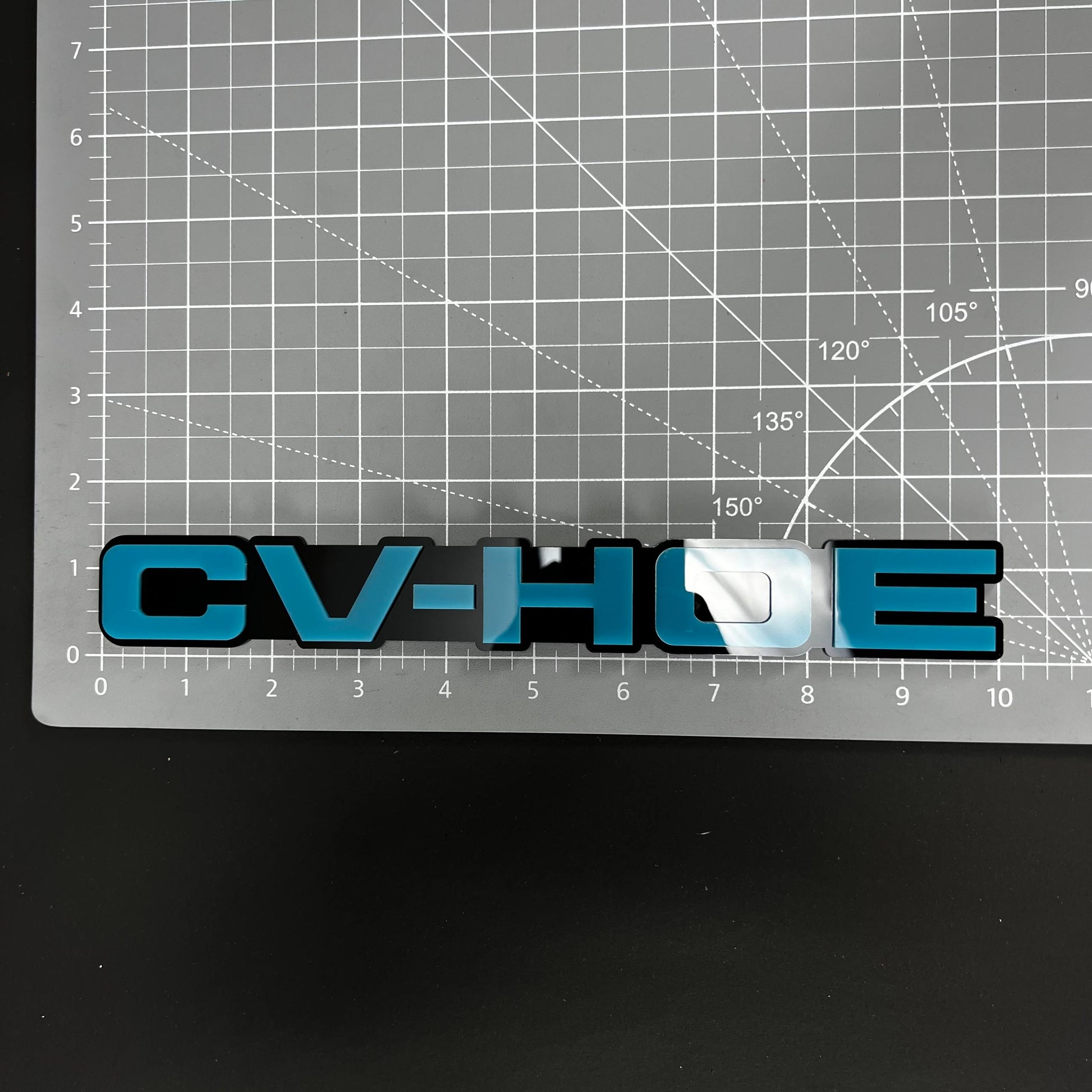 1PC CV-HOE 3D Acrylic Badge - Car Truck Emblem Fender Tailgate Trunk Sticker