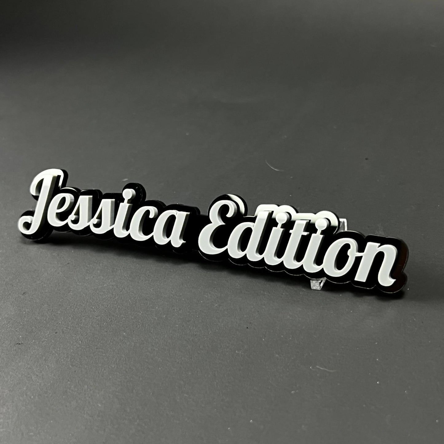 1PC Jessica Edition 3D Acrylic Badge - Car Truck Emblem Fender Sticker