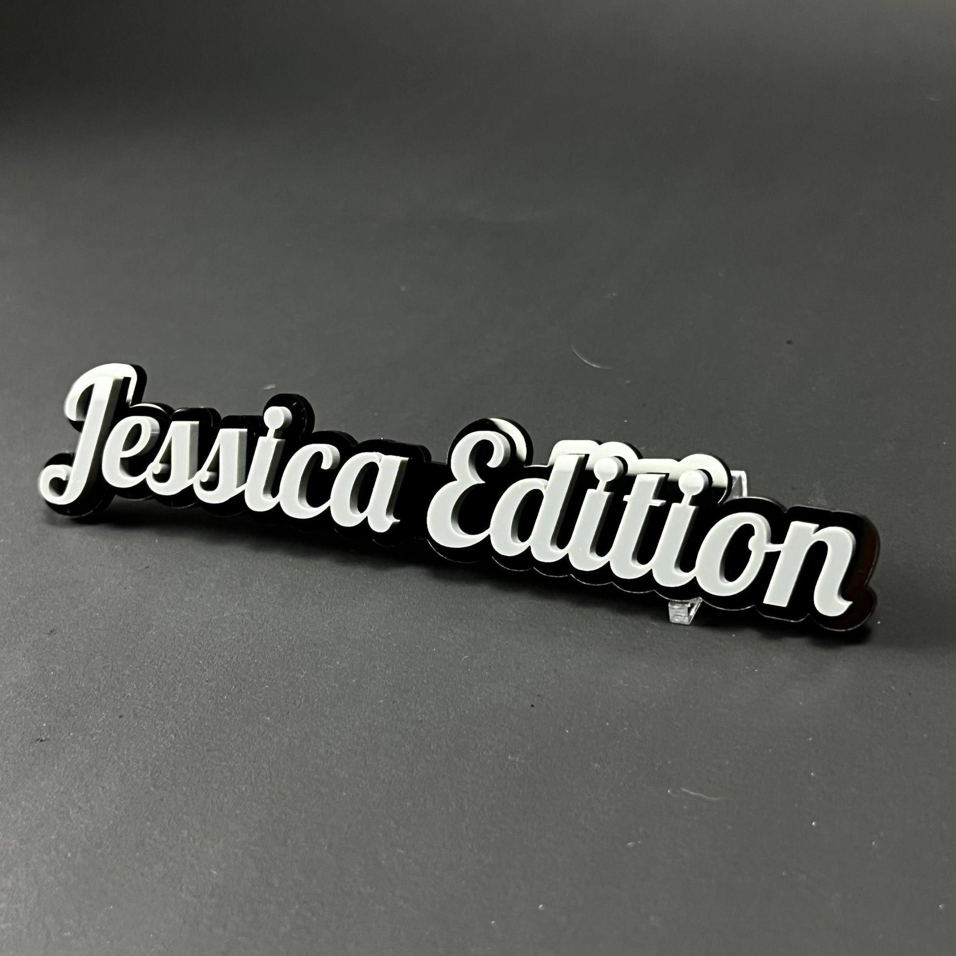 1PC Jessica Edition 3D Acrylic Badge - Car Truck Emblem Fender Sticker