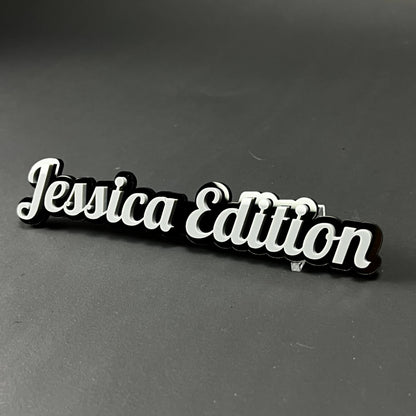 1PC Jessica Edition 3D Acrylic Badge - Car Truck Emblem Fender Sticker
