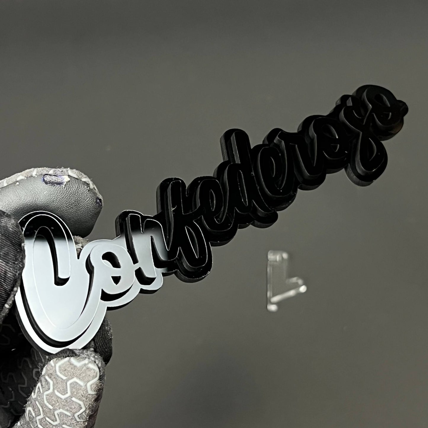 1PC Confederoso 3D Acrylic Badge - Car Truck Emblem Fender Sticker