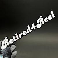 1PC Retired4Reel 3D Acrylic Badge - Car Truck Emblem Fender Sticker