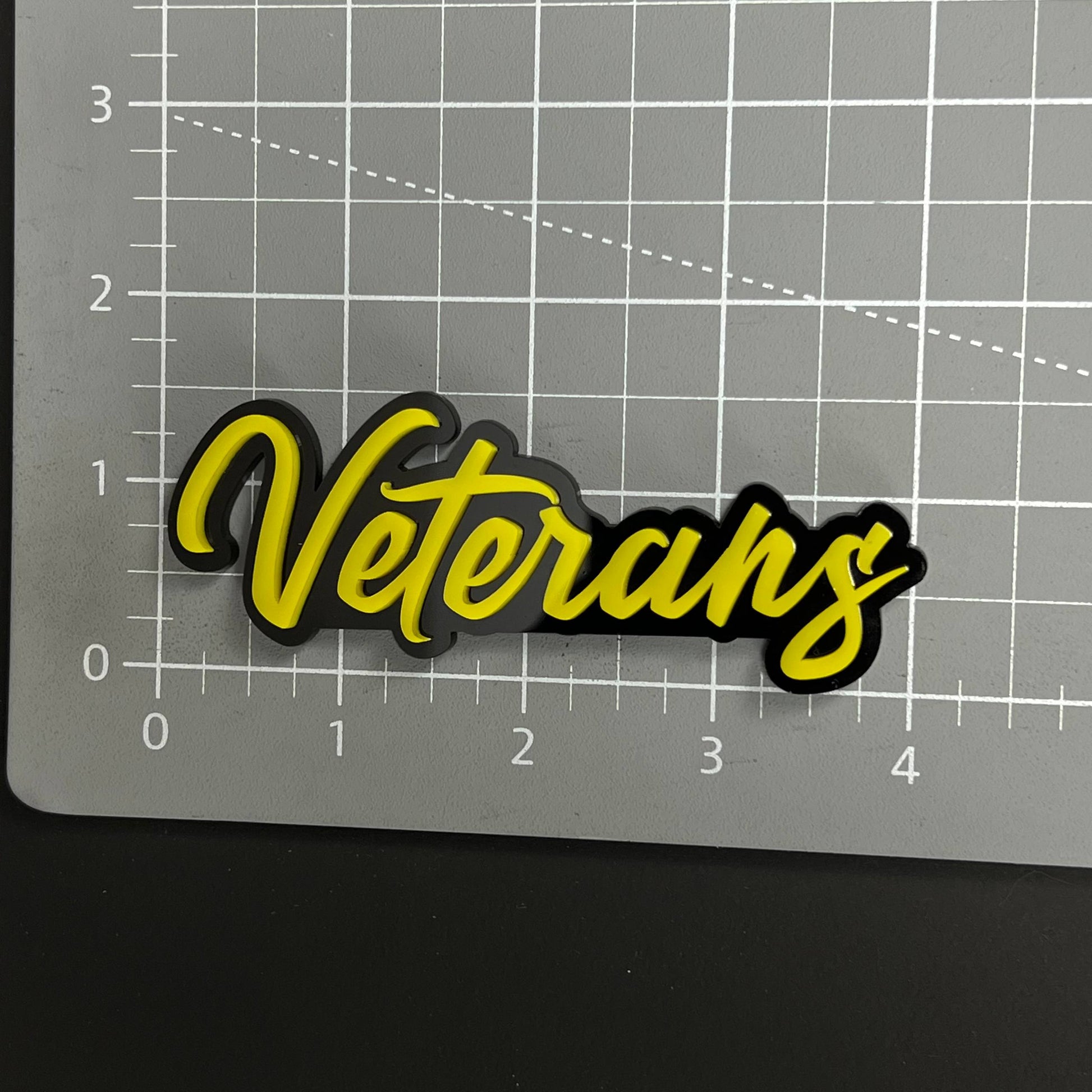 1PC Veterans 3D Acrylic Badge - Car Truck Emblem Fender Tailgate Trunk Sticker