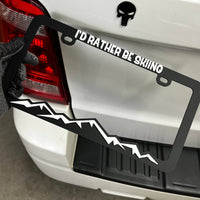 1PC I'D RATHER BE SKIING 3D Acrylic Badge - Car Truck Emblem Fender Sticker