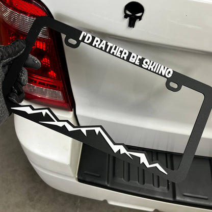 1PC I'D RATHER BE SKIING 3D Acrylic Badge - Car Truck Emblem Fender Sticker