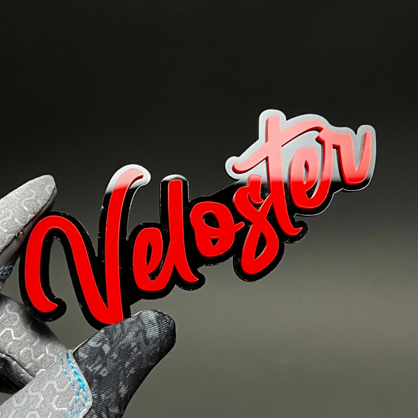 1PC Veloster 3D Acrylic Badge - Car Truck Emblem Fender Tailgate Trunk Sticker