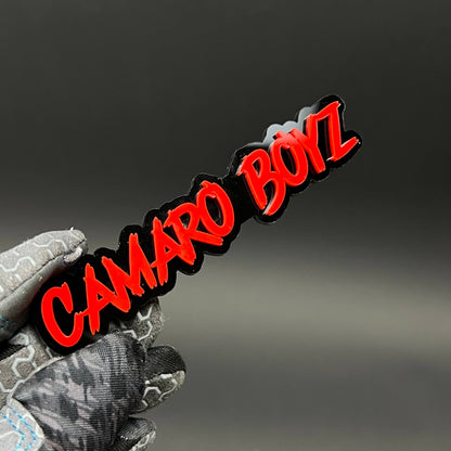 1PC CAMARO BOYZ 3D Acrylic Badge - Car Truck Emblem Fender Sticker