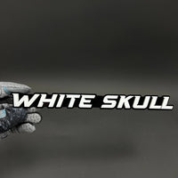 1PC WHITE SKULL 3D Acrylic Badge - Car Truck Emblem Fender Sticker