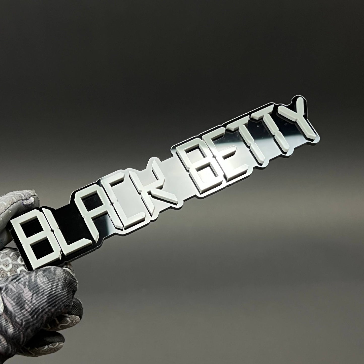 1PC BLACK BETTY 3D Acrylic Badge - Car Truck Emblem Fender Sticker