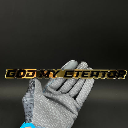 1PC GOD MY CREATOR 3D Acrylic Badge - Car Truck Emblem Fender Sticker
