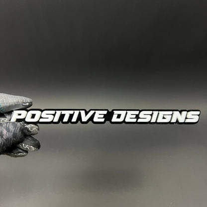 1PC POSITIVE DESIGNS 3D Acrylic Badge - Car Truck Emblem Fender Sticker