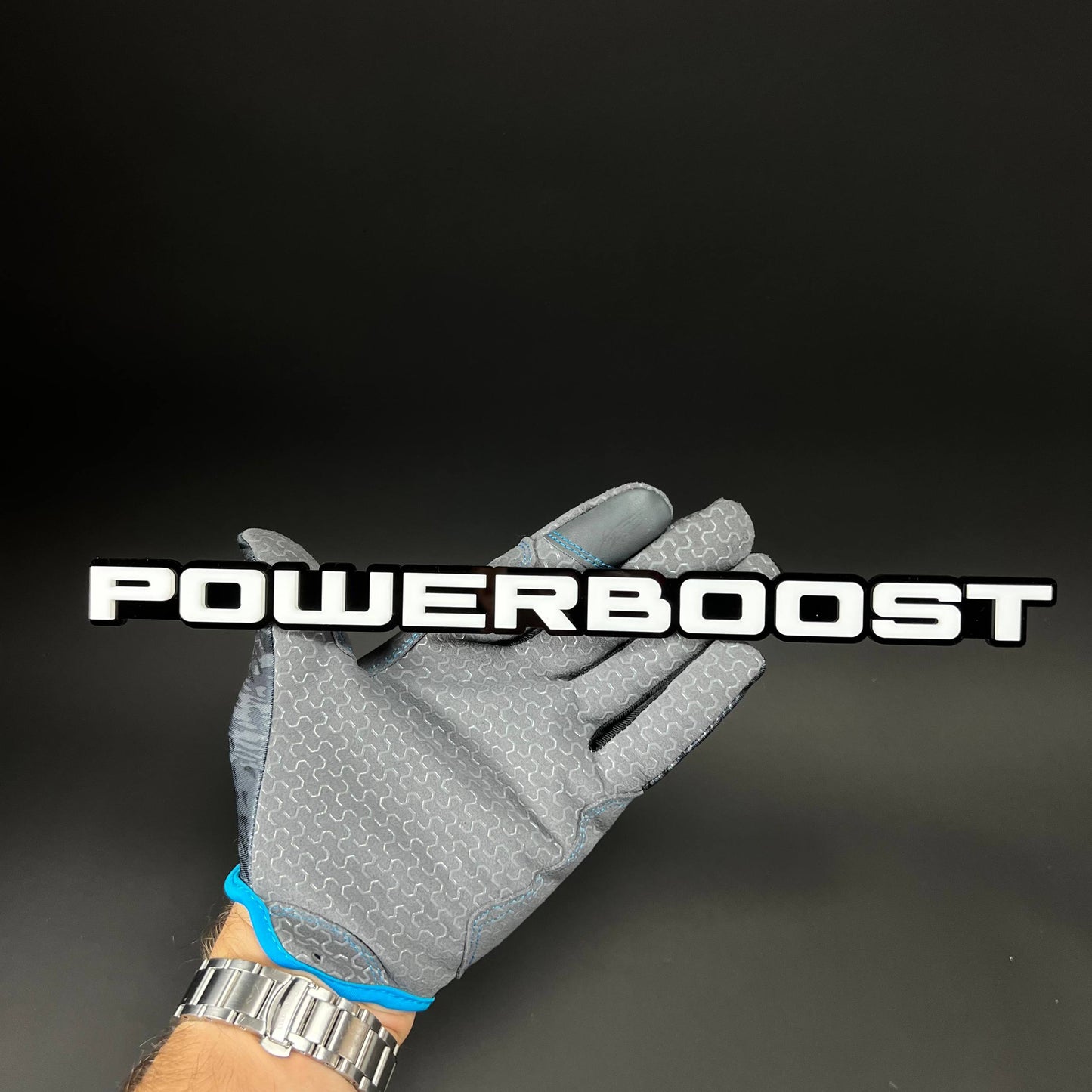 1PC POWERBOOST 3D Acrylic Badge - Car Truck Emblem Fender Tailgate Trunk Sticker