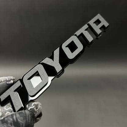 1PC TOYOTA (Black) 3D Acrylic Badge - Car Truck Emblem Fender Sticker