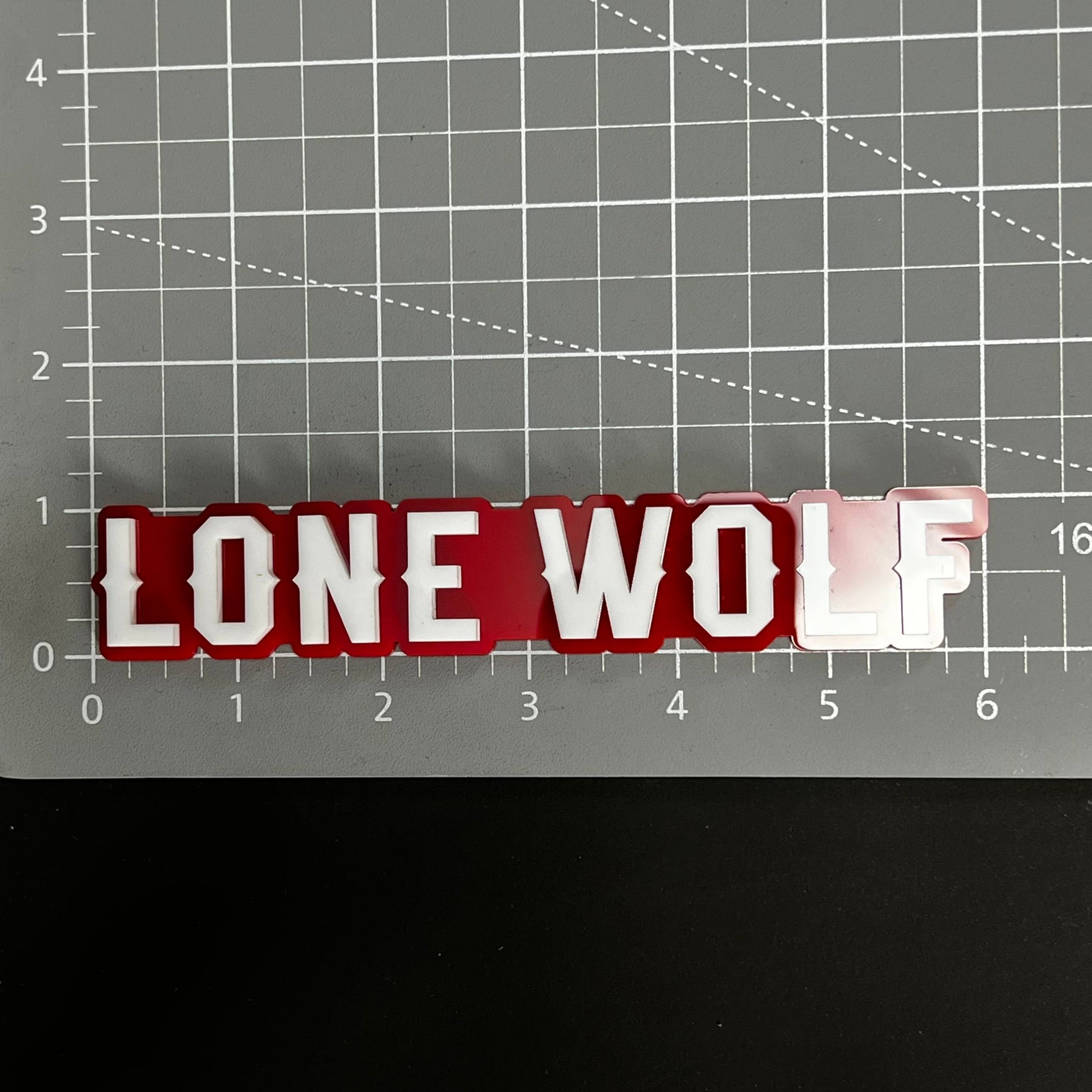 1PC LONE WOLF 3D Acrylic Badge - Car Truck Emblem Fender Tailgate Trunk Sticker
