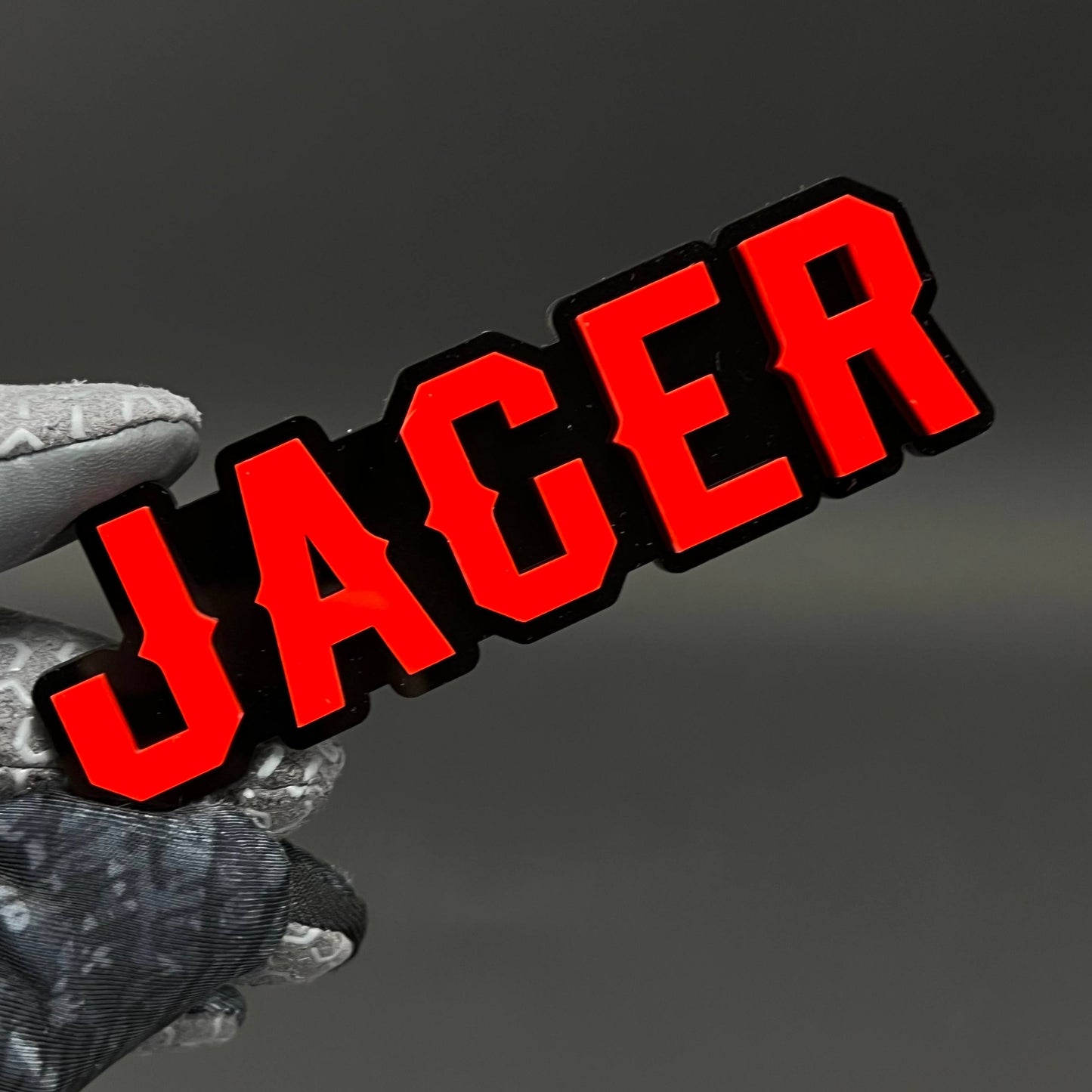 1PC JAGER 3D Acrylic Badge - Car Truck Emblem Fender Tailgate Trunk Sticker