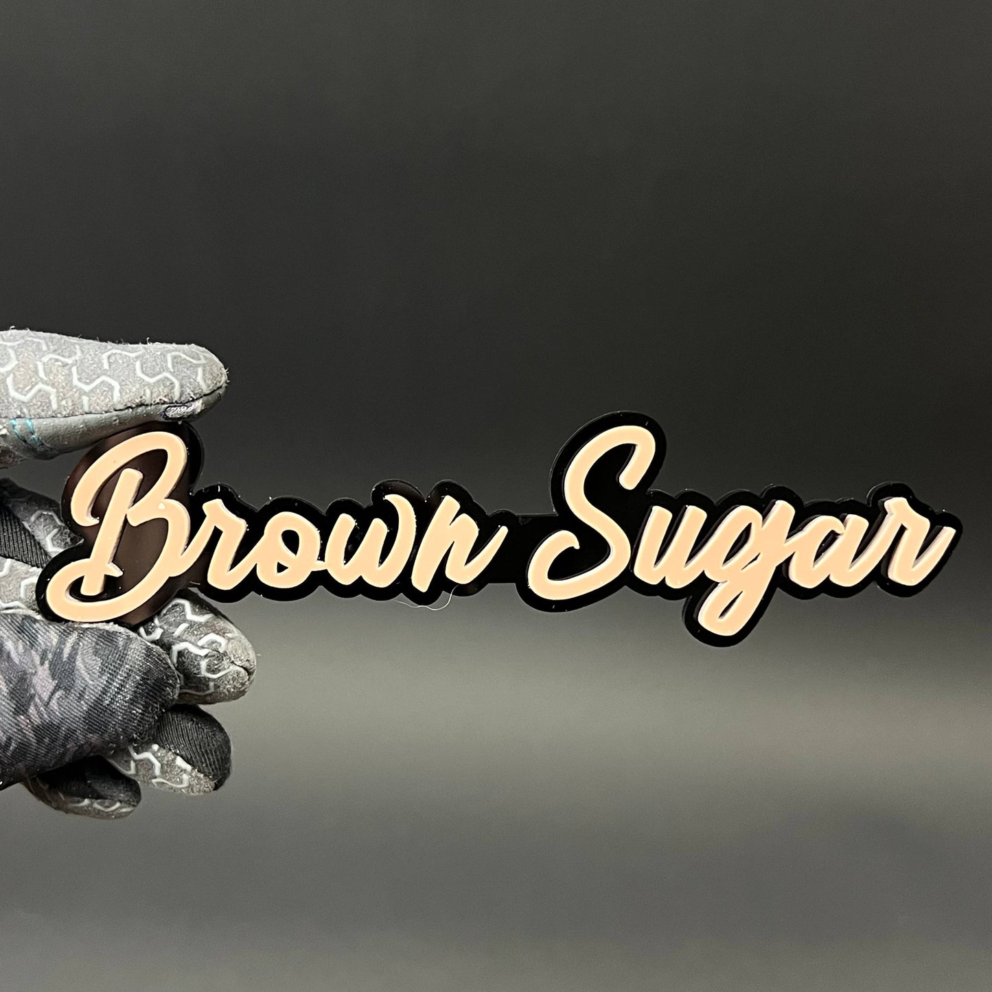 1PC Brown Sugar 3D Acrylic Badge - Car Truck Emblem Fender Sticker