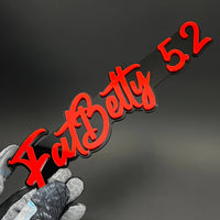 1PC FatBetty 52 3D Acrylic Badge - Car Truck Emblem Fender Sticker