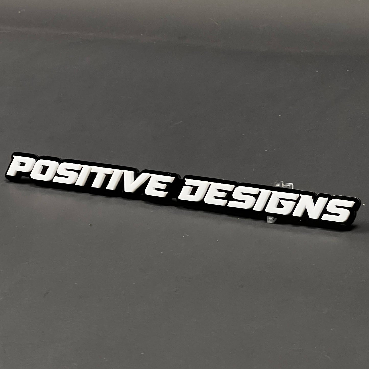 1PC POSITIVE DESIGNS 3D Acrylic Badge - Car Truck Emblem Fender Sticker