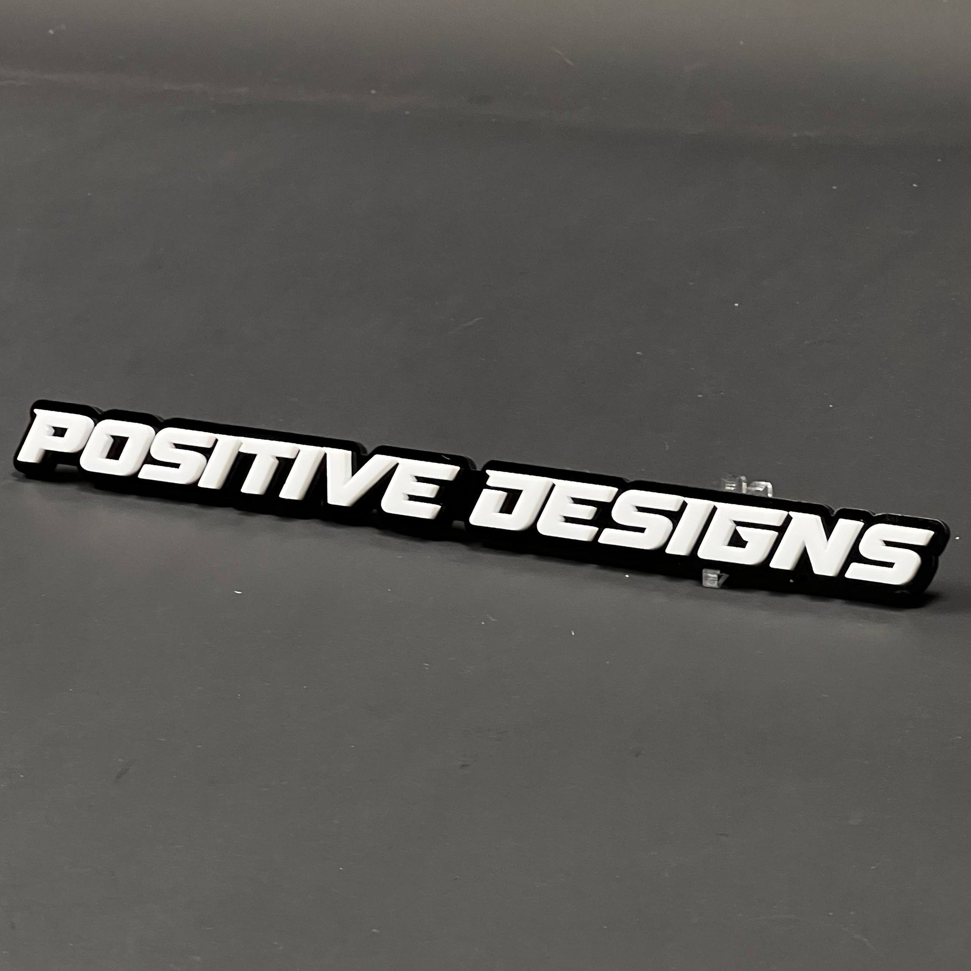 1PC POSITIVE DESIGNS 3D Acrylic Badge - Car Truck Emblem Fender Sticker
