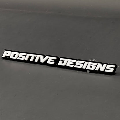 1PC POSITIVE DESIGNS 3D Acrylic Badge - Car Truck Emblem Fender Sticker