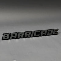 1PC BARRICADE 3D Acrylic Badge - Car Truck Emblem Fender Tailgate Trunk Sticker