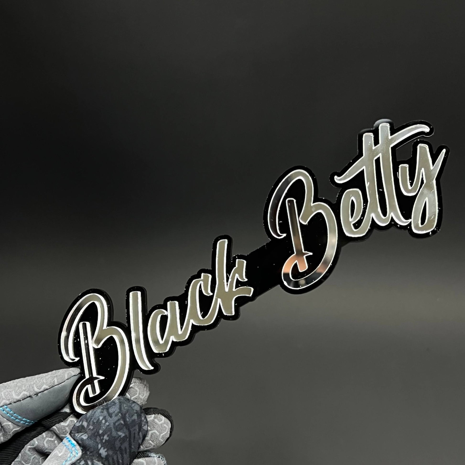 1PC Black Betty 3D Acrylic Badge - Car Truck Emblem Fender Sticker