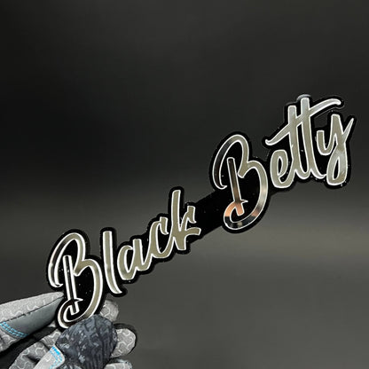 1PC Black Betty 3D Acrylic Badge - Car Truck Emblem Fender Sticker