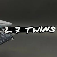 1PC 2.7 TWINS 3D Acrylic Badge - Car Truck Emblem Fender Tailgate Trunk Sticker