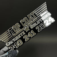 1PC TOP COAT 3D Acrylic Badge - Car Truck Emblem Fender Tailgate Trunk Sticker