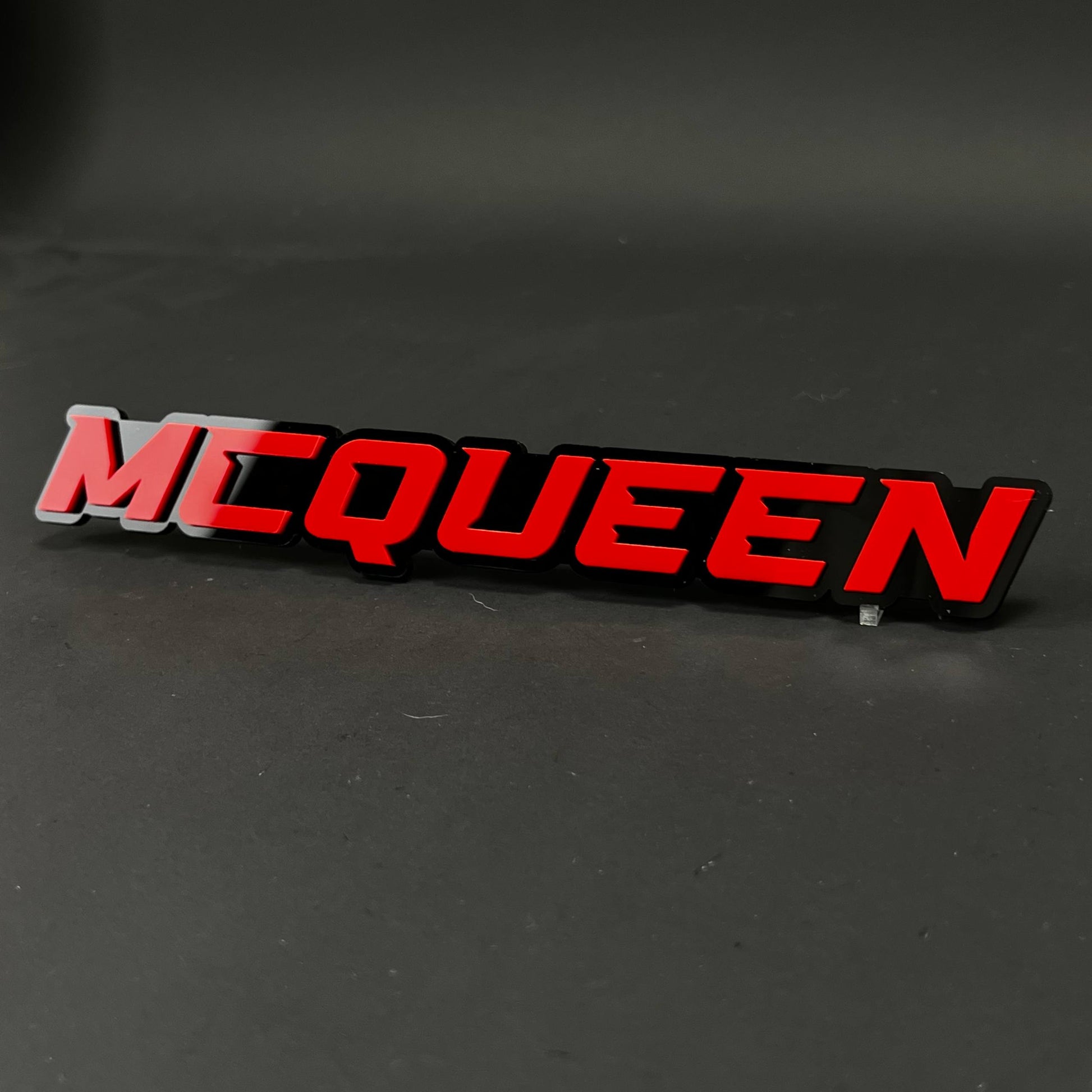 1PC MCQUEEN 3D Acrylic Badge - Car Truck Emblem Fender Tailgate Trunk Sticker