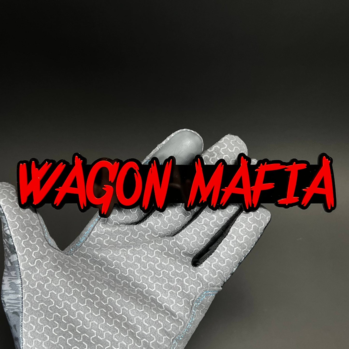 1PC WAGON MAFIA 3D Acrylic Badge - Car Truck Emblem Fender Sticker
