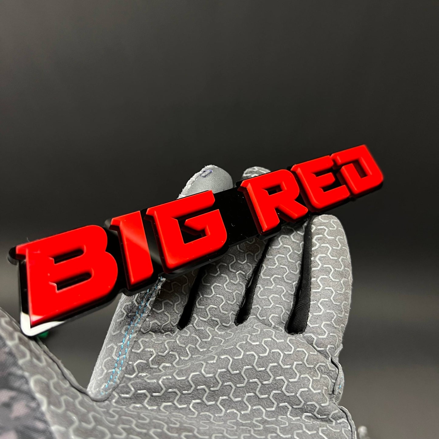 1PC BIG RED 3D Acrylic Badge - Car Truck Emblem Fender Tailgate Trunk Sticker