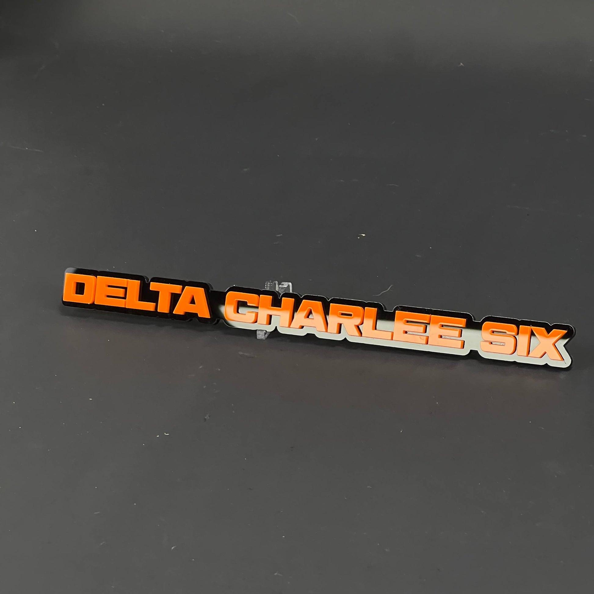 1PC DELTA CHARLEE SIX 3D Acrylic Badge - Car Truck Emblem Fender Sticker