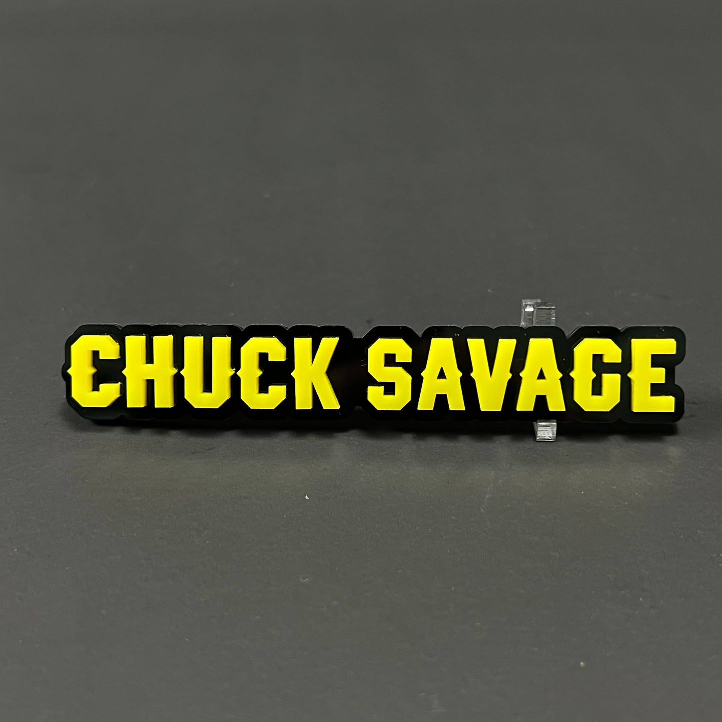 1PC CHUCK SAVAGE 3D Acrylic Badge - Car Truck Emblem Fender Sticker