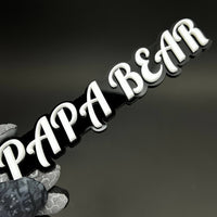 1PC PAPA BEAR 3D Acrylic Badge - Car Truck Emblem Fender Tailgate Trunk Sticker