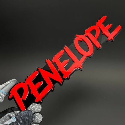 1PC PENELOPE 3D Acrylic Badge - Car Truck Emblem Fender Tailgate Trunk Sticker