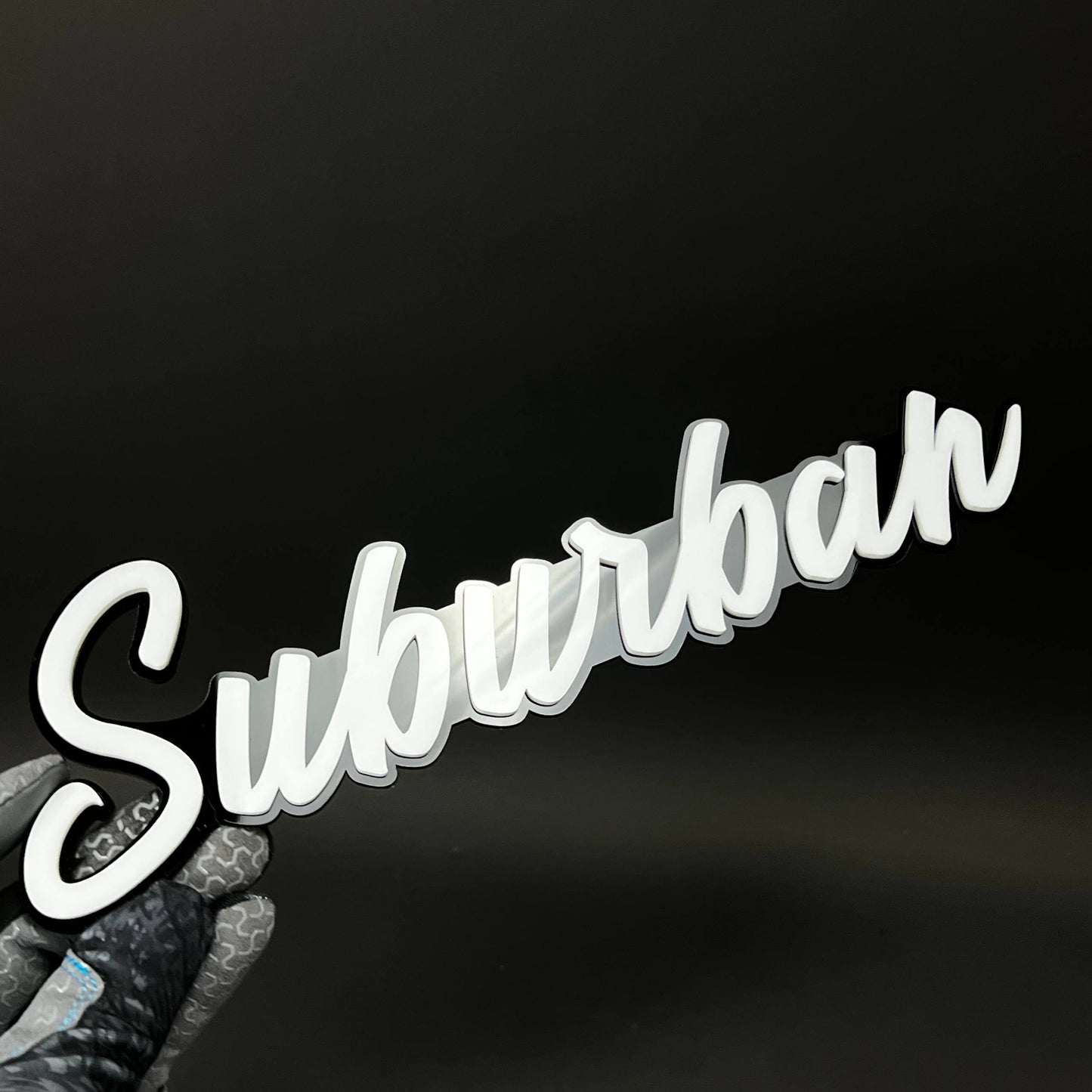 1PC Suburban 3D Acrylic Badge - Car Truck Emblem Fender Tailgate Trunk Sticker