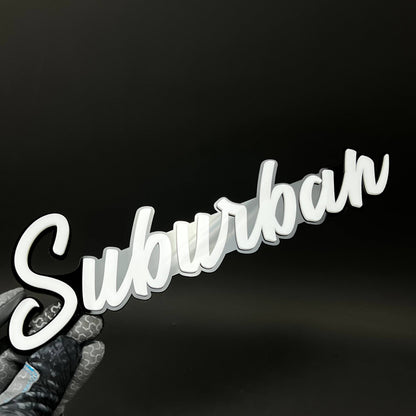 1PC Suburban 3D Acrylic Badge - Car Truck Emblem Fender Tailgate Trunk Sticker