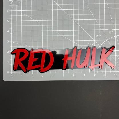1PC RED HULK 3D Acrylic Badge - Car Truck Emblem Fender Tailgate Trunk Sticker