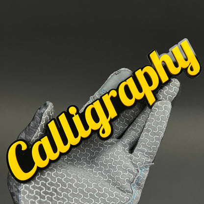Calligraphy 3D Acrylic Badge - Car Truck Emblem Fender Tailgate Trunk Sticker
