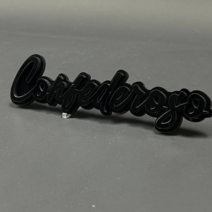 1PC Confederoso 3D Acrylic Badge - Car Truck Emblem Fender Sticker