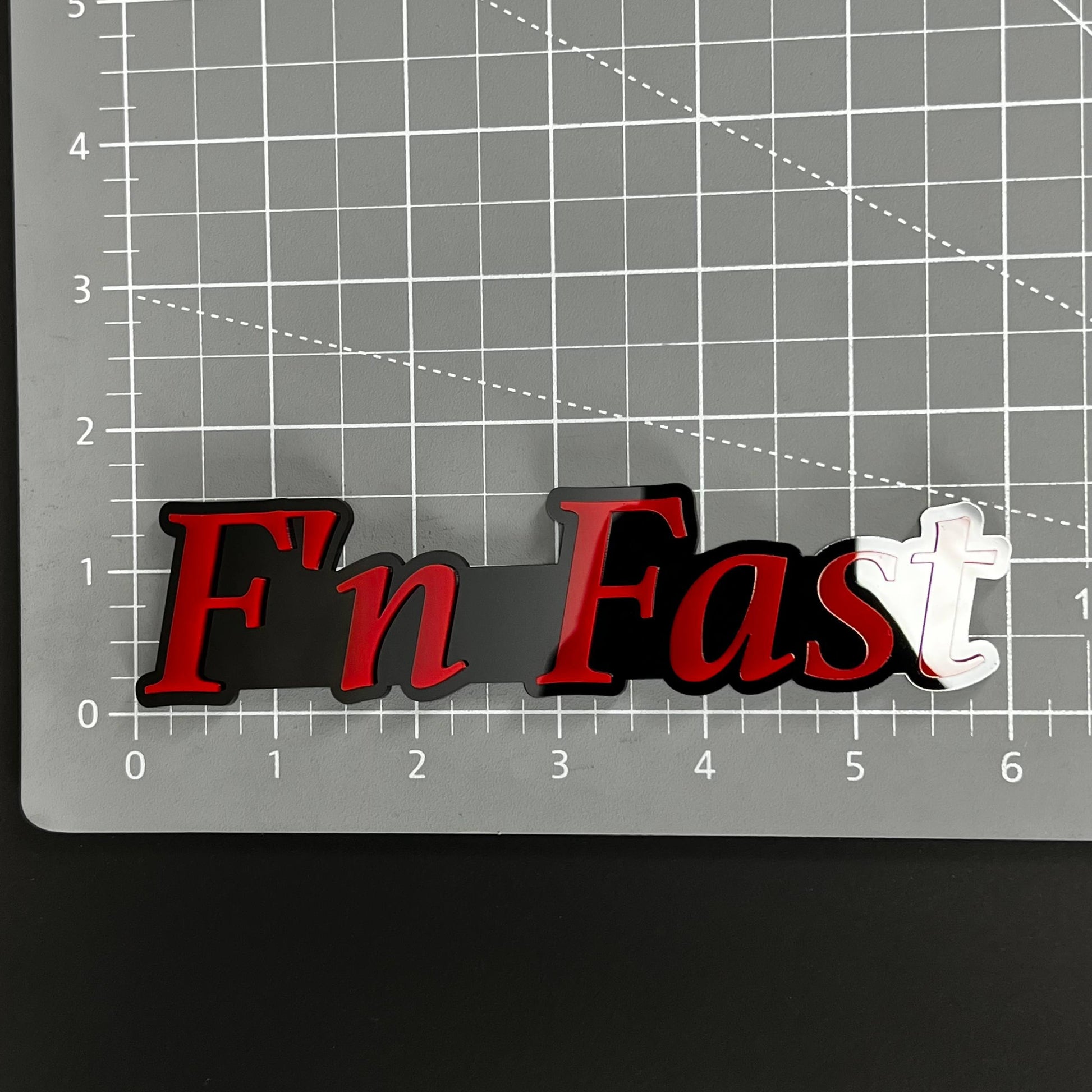 1PC F'n Fast 3D Acrylic Badge - Car Truck Emblem Fender Tailgate Trunk Sticker