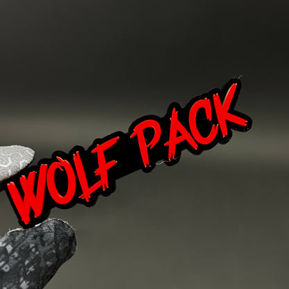 1PC WOLF PACK 3D Acrylic Badge - Car Truck Emblem Fender Tailgate Trunk Sticker