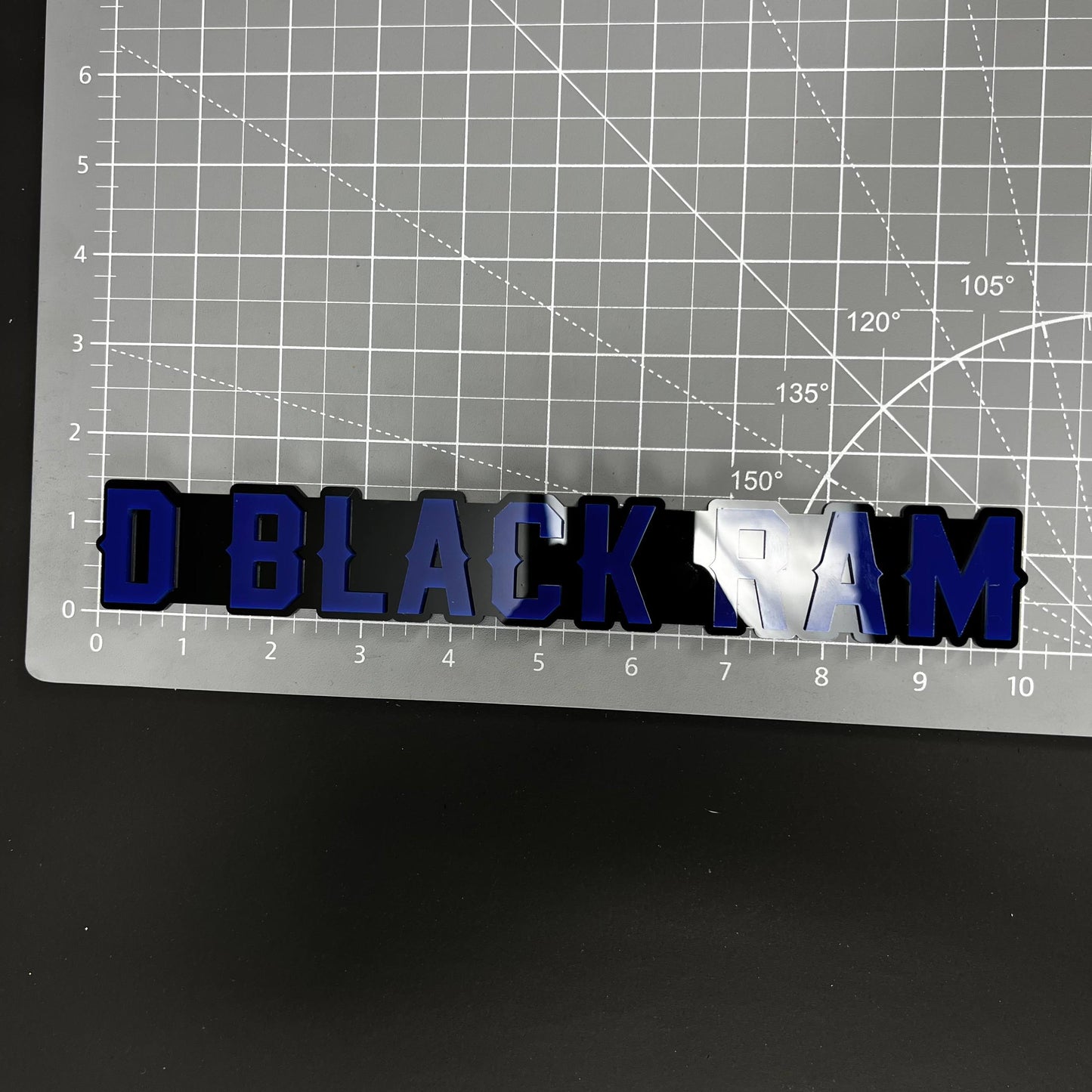 1PC D BLACK RAM 3D Acrylic Badge - Car Truck Emblem Fender Sticker