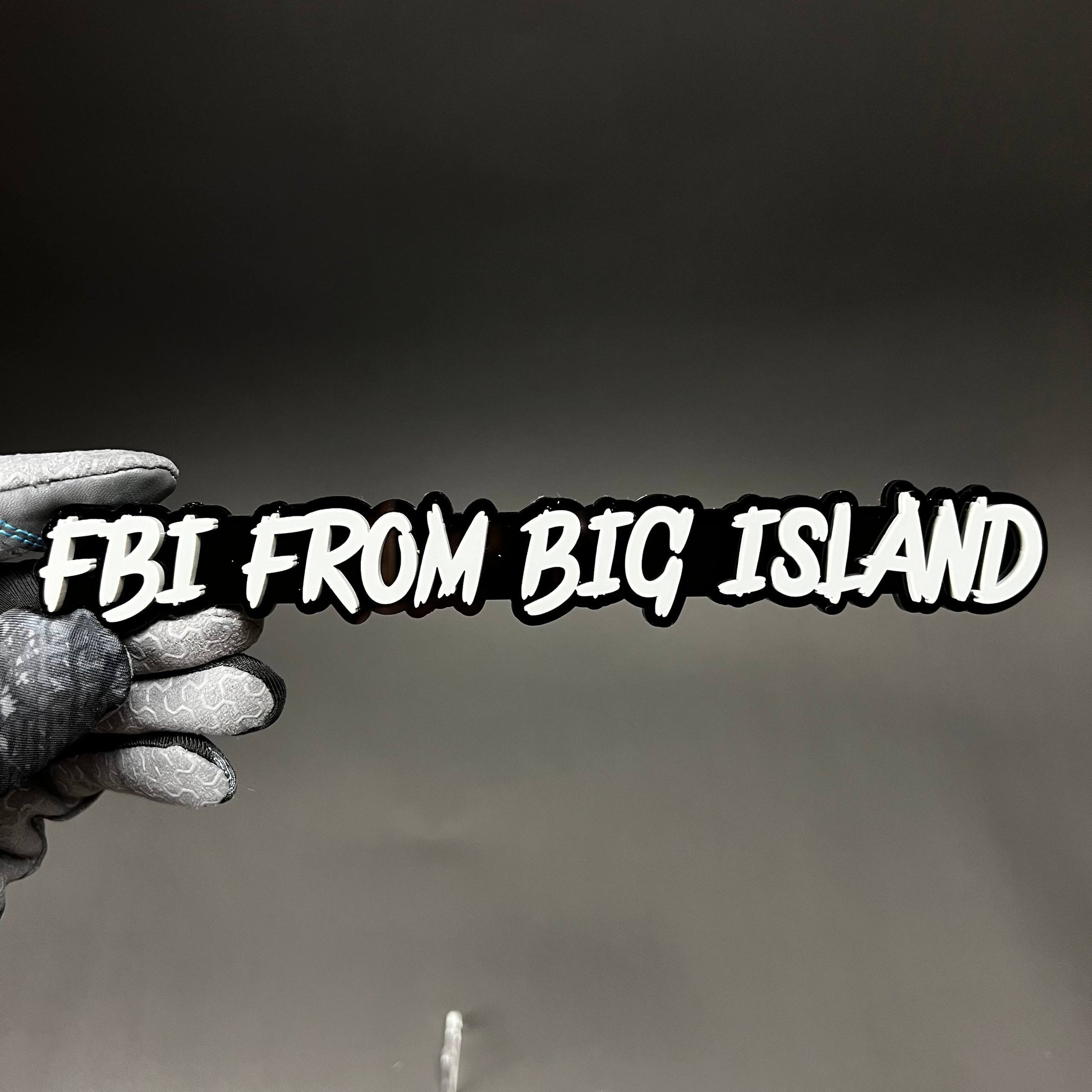 1PC FBI FROM BIG ISLAND 3D Acrylic Badge - Car Truck Emblem Fender Sticker